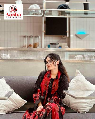 D.NO 1023 BY AASHA  DESIGNER COTTON SALWAR SUIT WHOLESALER IN INDIA